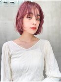 LIBERTE銀座　ショート×くすみピンク