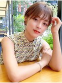 大人かわいいナチュラル小顔ショート