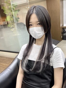 ディア(.eer) ハイライトMIX エクステ  ロングウルフ　ブリーチなしデザイン☆