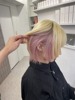 ペレ 渋谷(PELE)&nbsp;黒髪/グレーベージュ/レイヤーロング/前髪パーマ/渋谷