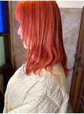 ケアブリーチダブルカラーで理想のピンクオレンジに