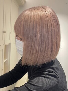 ベレーザ 渋谷(BELEZA) 2842ミルクティーアッシュハイトーンカラー韓国タンバルモリボブ