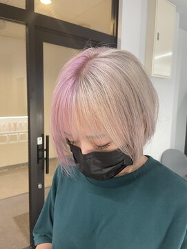 ナンバー 竪町(number+) 透明感抜群♪ダブルカラーブリーチハイトーンホワイト