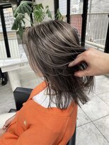 ブレンド 渋谷(BLend)&nbsp;前髪アンブレラカラーこなれミディイメチェンウェーブパーマ