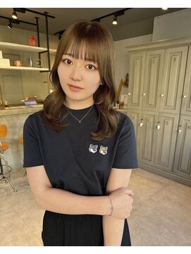 カシュカシュ 表参道(cache cache) ワイドバングフルバングシースルーぱっつん前髪おくれ毛