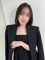 オーロ 武庫之荘店(ORO) 顔周りレイヤーの内巻きボブ/美髪カラー/シースルーバング