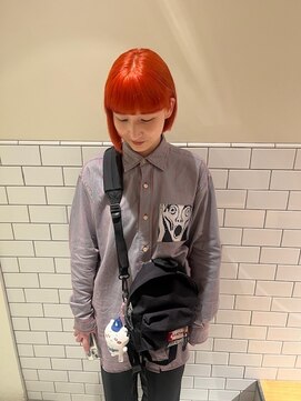 カンナ オーガニック ヘアデザイン(CANNA ORGANIC & HAIR DESIGN) ミニボブ×オレンジカラー