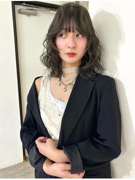 ニコフクオカヘアーメイク(NIKO Fukuoka Hair Make) 【NIKO】ブリーチなしダブルカラー.オリーブグレー.レイヤー