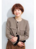 インナーカラー　マッシュ　レディースショート