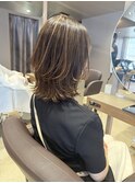 【くびれミディアム】きりっぱなしレイヤー簡単外ハネ