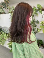 オーセンヘア(AUTHEN.HAIR)&nbsp;（mutsumi.）インナーカラー＊ローズピンク【仙台美容室】