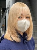 この質感かわいすぎる！/ホワイトブロンド/レイヤー/ハイトーン
