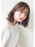 小顔見え 韓国風 40代人気 大人可愛い 切りっぱなし外ハネボブ