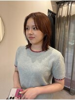 アンヘアー 元町三宮(UNHAIR)&nbsp;ブリーチなしダブルカラーでできふオレンジカラー