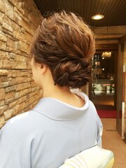 訪問着＊和装ヘアセット＊落ち着いた上品なまとまるスタイル