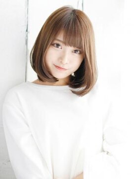 ヘアメイク ナル(hair make nalu) 厚め前髪のワンカールボブスタイル