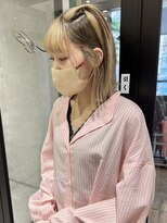 ラミエバイメルト 下北沢(lamie by melt)&nbsp;村上/ミドルインナーカラーベージュ×ブラウン切りっぱなしボブ