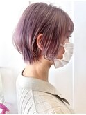 ショート×ピンクラベンダー