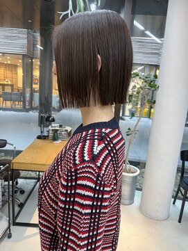 ミィ 表参道(mee.) 黒髪/グレーベージュ/レイヤーロング/前髪パーマ/表参道45