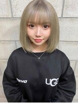 ランソ 新宿(RUNSO) くびれヘア×アプリコットオレンジ×夏×ハイライトカラー