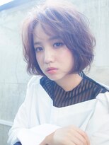 ジェニーバイメノン(JENNIE by Menon)&nbsp;ワンカールボブ　ウェットヘア　オリーブベージュイメチェン前髪