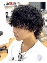 ビカム 名駅(become)&nbsp;【波巻きプードルウルフ】メンズパーマスパイラル名古屋名駅栄
