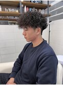 メンズ波巻きスパイラルパーマプードルパーマ