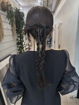 ジゼル 博多筑紫口店(GiseL) 【杏実】カチモリヘア　タイト　結婚式ヘアセット