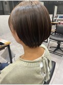 ショートボブ襟足スッキリ大人キレイショートボブ20代30代40代