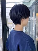 黒髪　ショートカット　京都美容室　進詩織