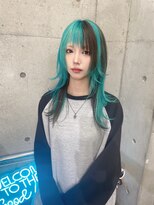 インク 渋谷(INK.) ザクザクバング×デザインカラー×ウルフカット