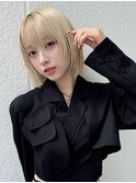 【ユゲミナミ】韓国ボブ×ブロンドカラー