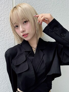 レガロ(REGALO RESORT) 【ユゲミナミ】韓国ボブ×ブロンドカラー