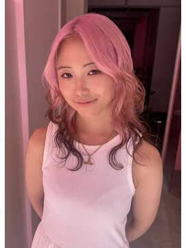 ダズリングディア(Dazzling Deer) ピンク/ホワイトピンク/デザイン/ミディアムヘア