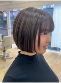 ミニボブ小顔暗髪切りっぱなしボブショートボブ京都河原町三条