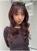 暖色カラーワインレッドボルドーカラー赤ダブルカラー