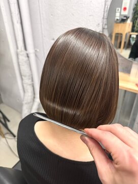 ノット(KNOTT) 艶髪ボブカットメテオカラー髪質改善カラー