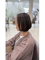 美容室 エクセモ小山&nbsp;白髪ぼかしハイライト×ボブ