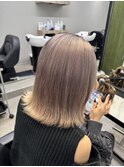 ケアブリーチミルクティーダブルカラーハイライトバレイヤージュ