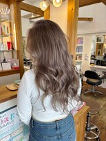 ギャラクシー ヘアードレッサーズ(galaxy hairdressers)&nbsp;ブリーチ有り艶カラーグレージュ