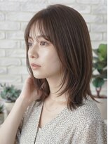 アイスバーグ ウェスト 清澄白河(eyesburg W/est)&nbsp;外ハネミディアムレイヤー透明感カラー