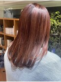 艶めく暖色ブラウンでつくる大人の美髪ロング/愛されヘア/モテ髪