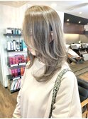【アフロート小笠原】顔周りから可愛いミルクティーレイヤー