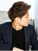メンズ 社会人 ビジネス スリークショート ウェットヘア