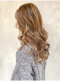 ハイライトロング_マロンベージュAラインボブ_ba318402