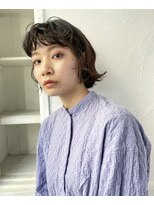 テンバイシオミエイチ(10 by shiomi H) くるくる前髪×ナチュラルボブ/春パーマ×ボブ/アースカラー