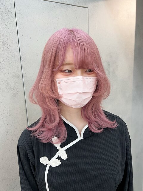 【Mizuki指名で叶う♪】ピンクが可愛いミディアムウルフ : )