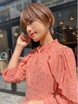 ロンド エスポワール 錦糸町(Lond espoir) 前髪ピンクベージュマチルダボブ【錦糸町/ショート】