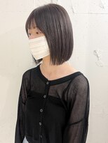 ラミエ バイ メルト 吉祥寺(lamie by melt)&nbsp;"久保田"艶髪ストレートぷつっとボブシースルーバング