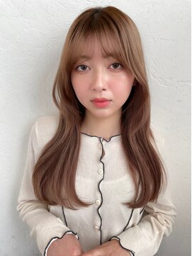 ローウェ 二子玉川(Louwe) ボブ/大人かわいい/フェザーバング/透け感グレージュ